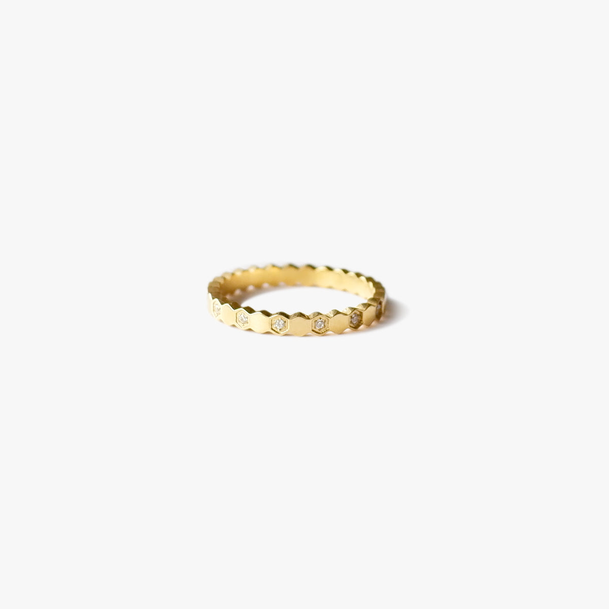 The Honeycomb Pave Ring
