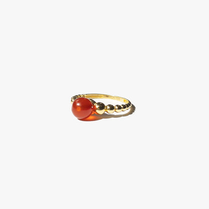 The Dainty Perlee Ring in Solid Gold