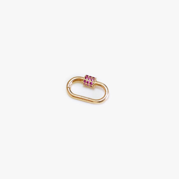 Dainty Carabiner in Solid Gold