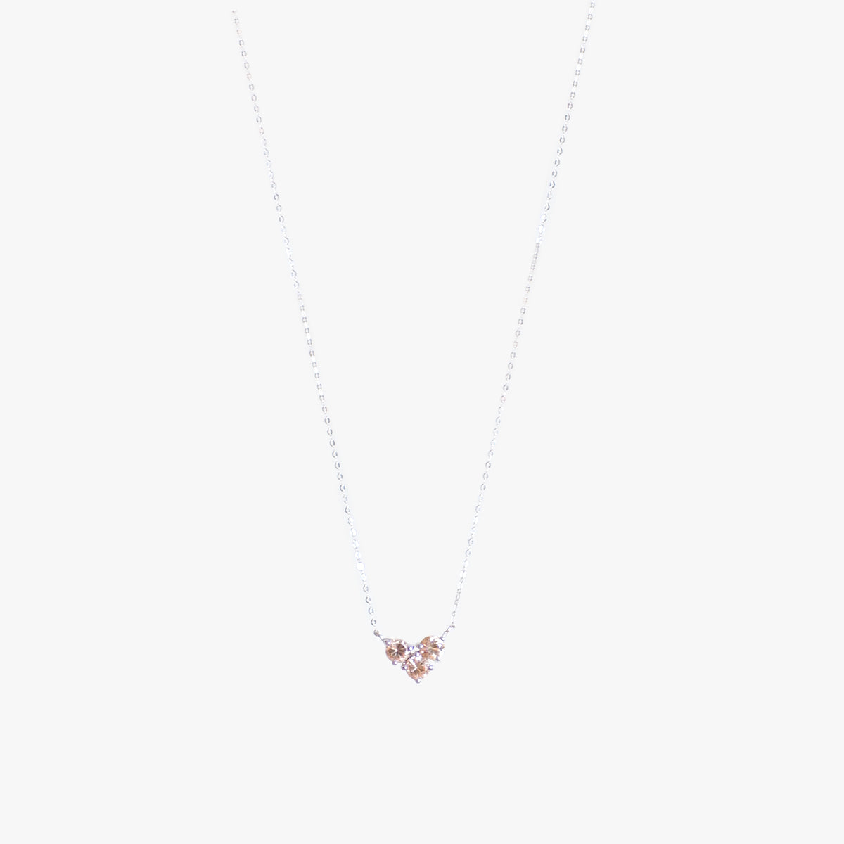 The Heart Birthstone Necklace in Solid Gold