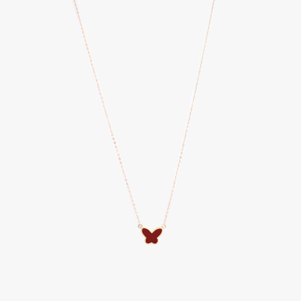 The Butterfly Necklace in Solid Gold