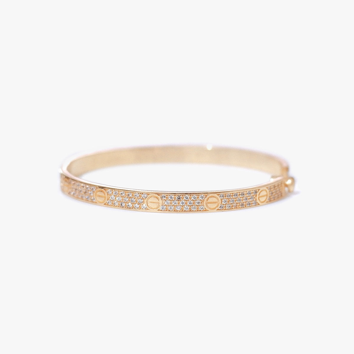 (Handed-down) The Full Pavé Bangle in Solid Gold