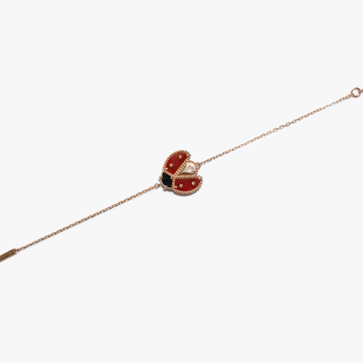 The Ladybug Bracelet in Solid Gold