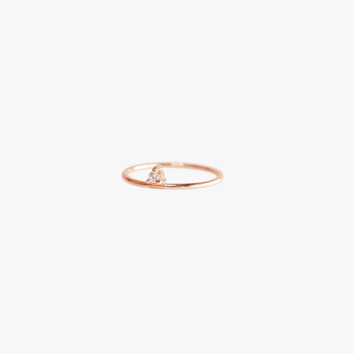 The Floating Diamond Ring in Solid Gold