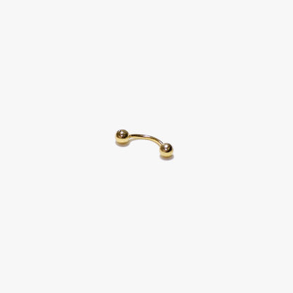 The Ball Bent Barbell in Solid Gold