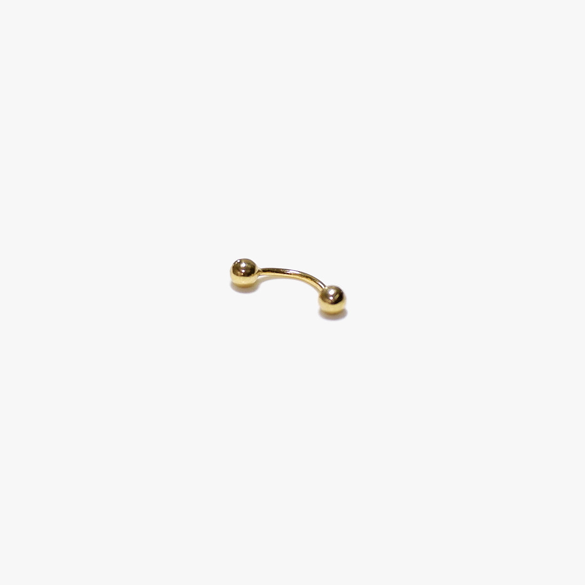 The Birthstone Bent Barbell in Solid Gold