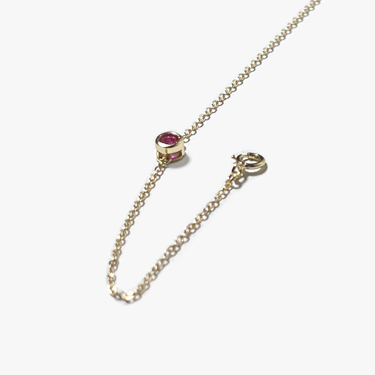 The Mini Ruby Solitaire Bracelet