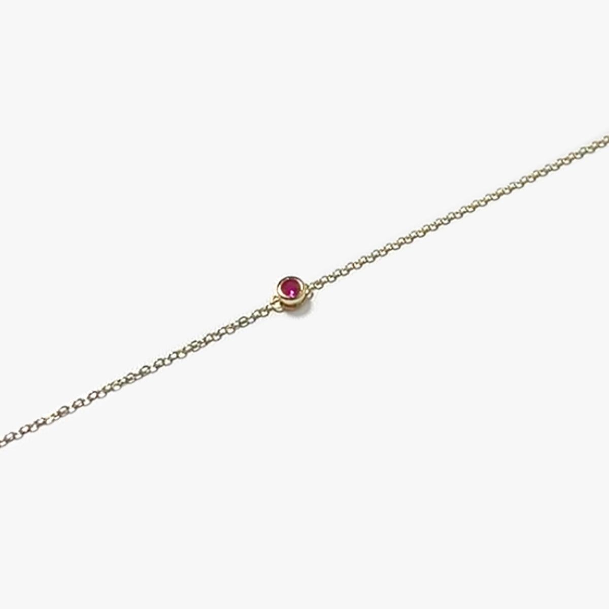 The Mini Ruby Solitaire Bracelet