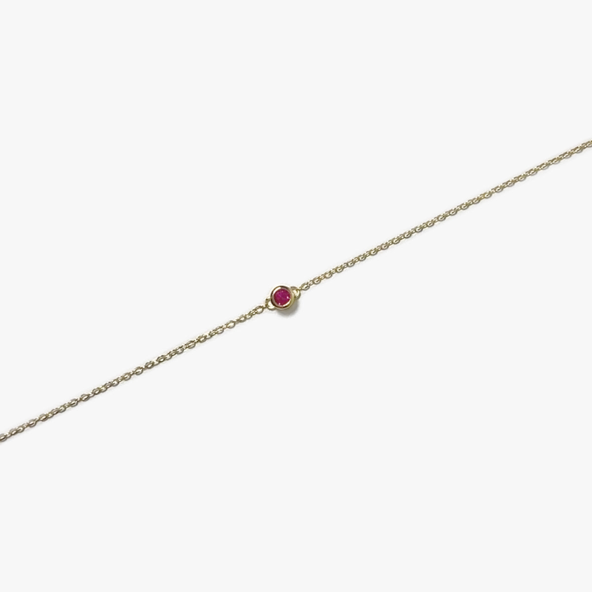 The Mini Ruby Solitaire Bracelet