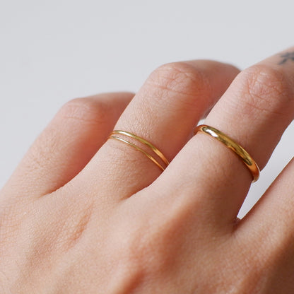 The Barely There Stacker Band in Solid Gold