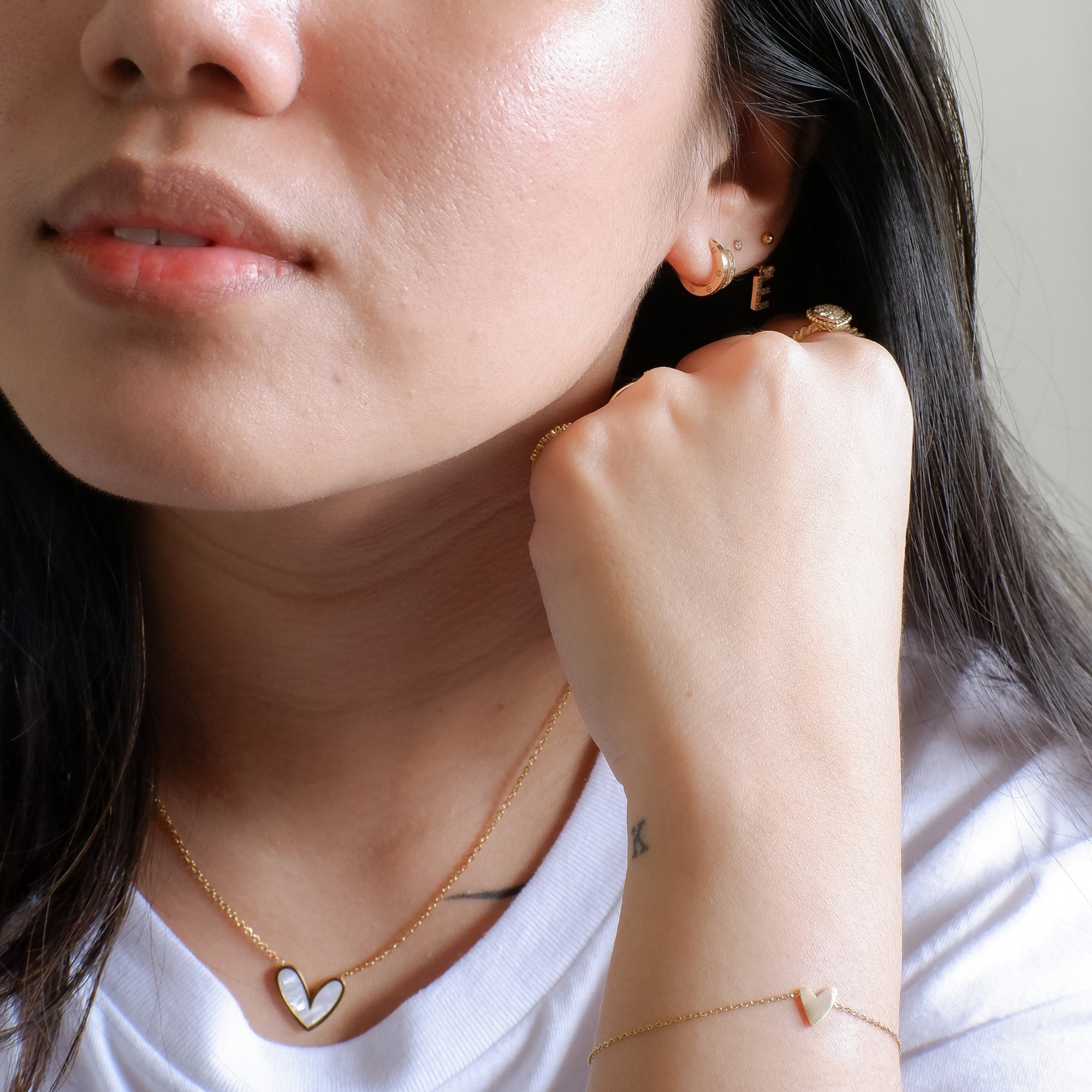 The Flat Petite Heart Bracelet