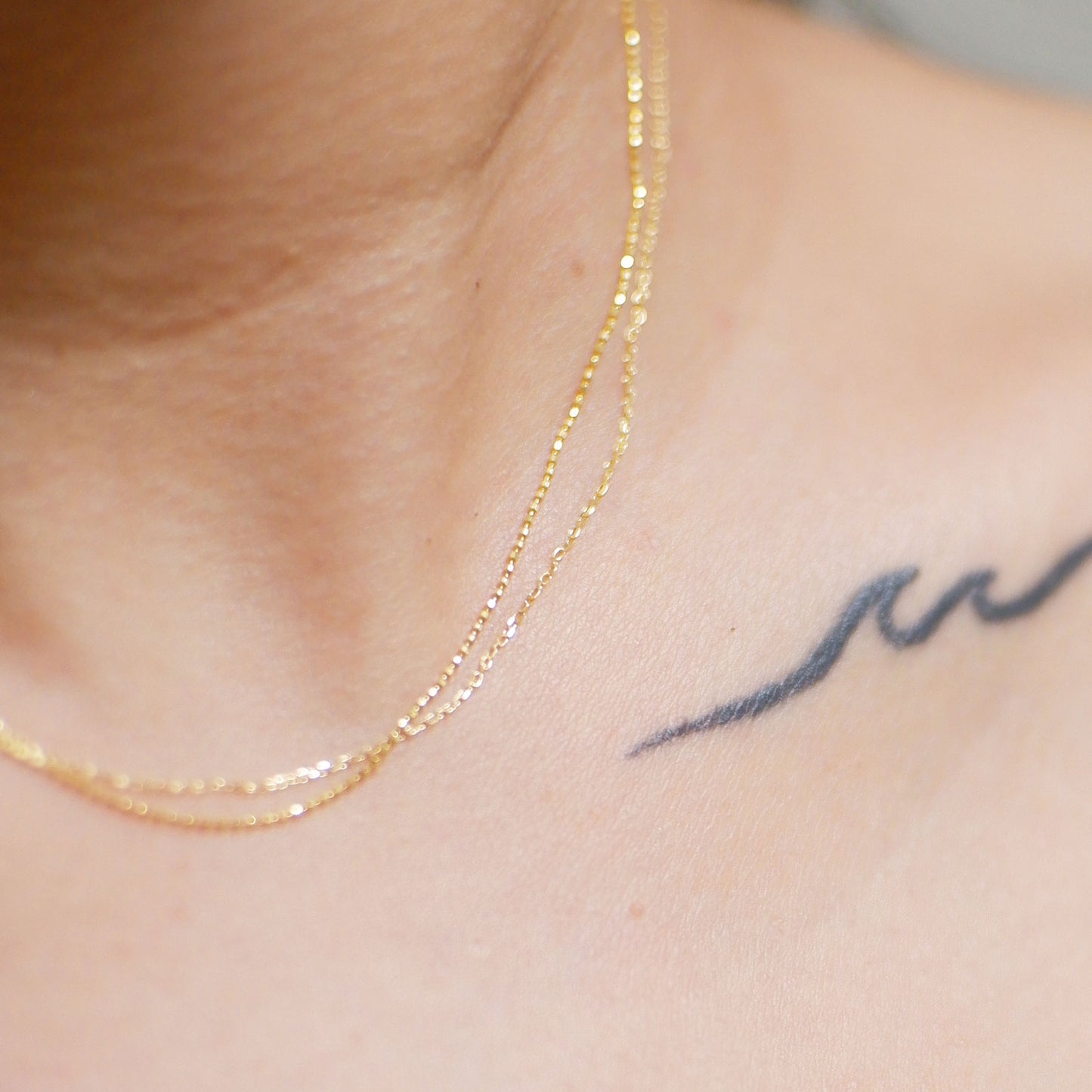 The Essential Slider Necklace in Solid Gold