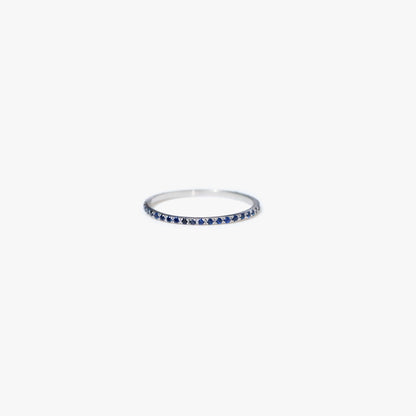 The Slim Eternity Birthstone Band in Solid Gold