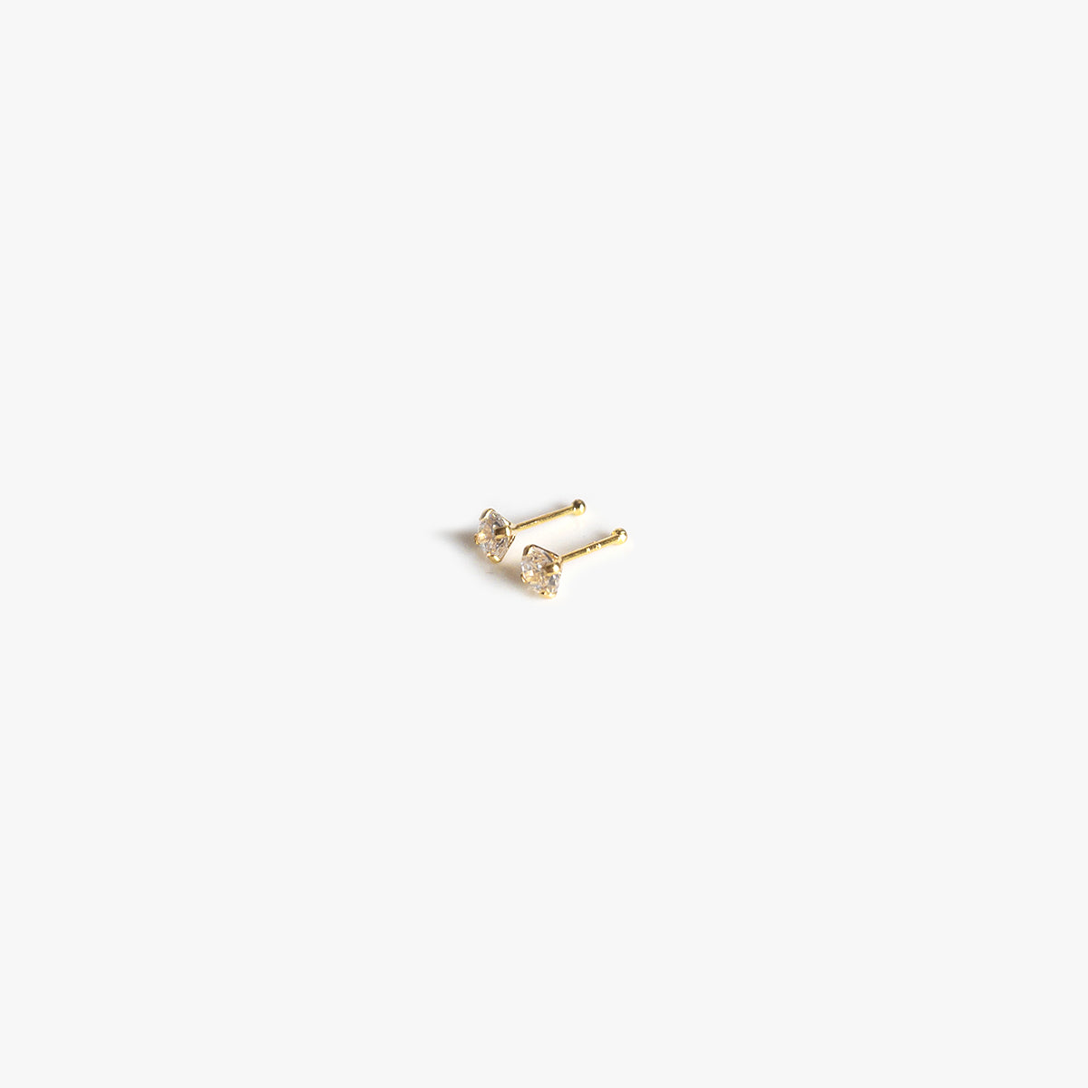 The Solitaire Easy Studs in Solid Gold