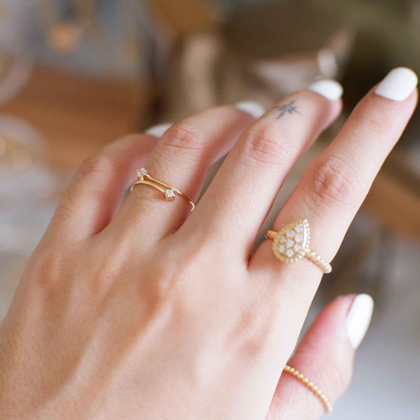The Bloom Diamond Ring in Solid Gold