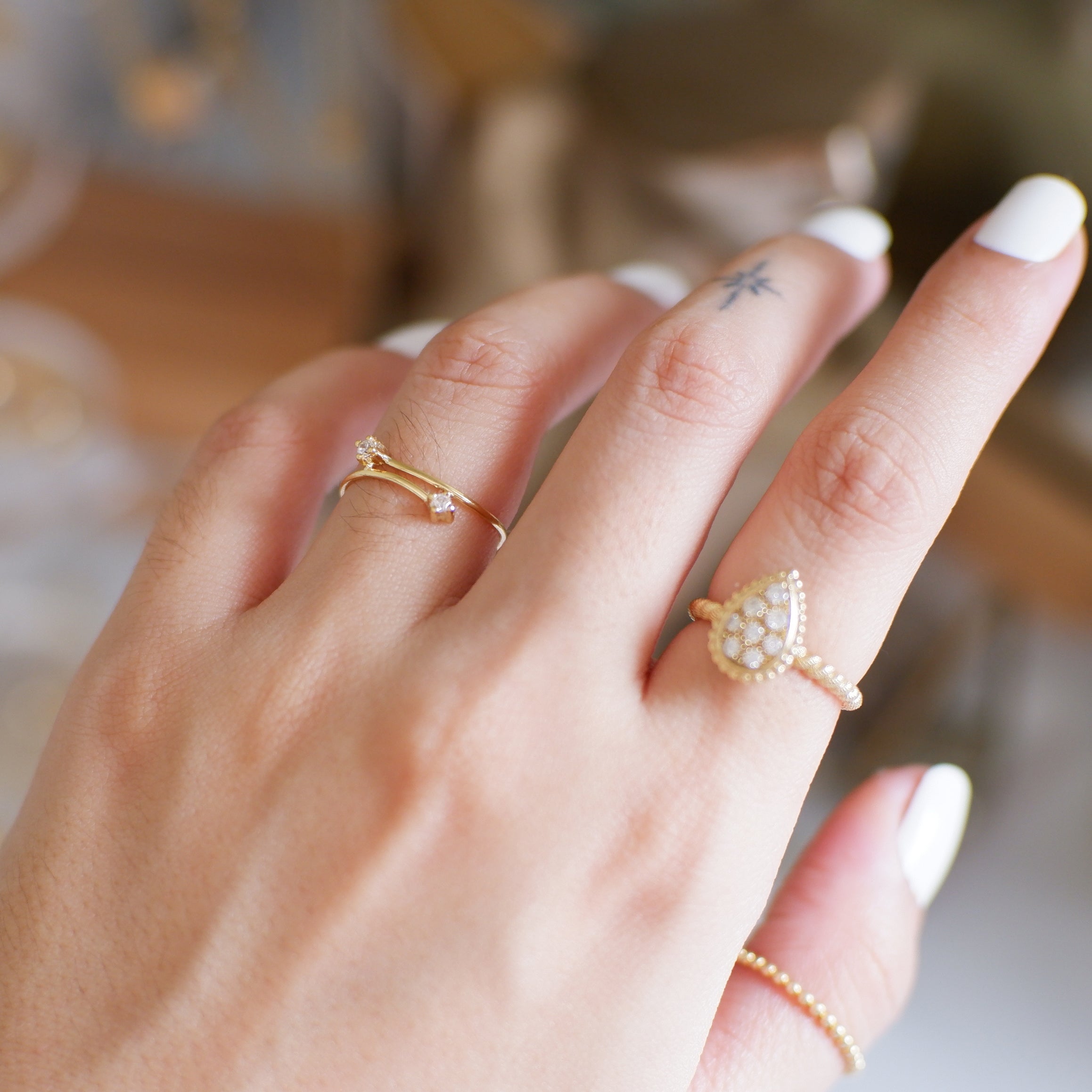 The Bloom Birthstone Ring in Solid Gold