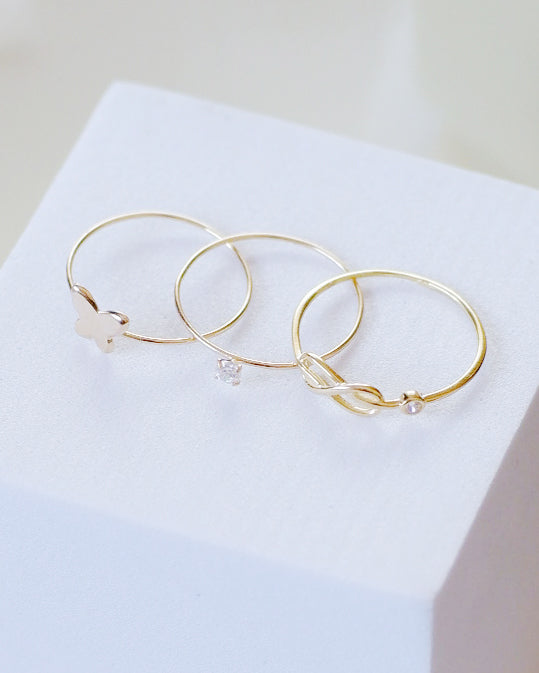 The Infinity Solitaire Ring in Solid Gold