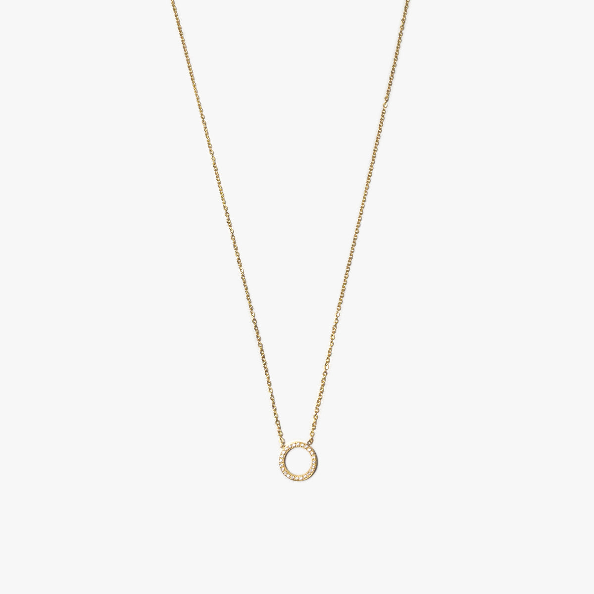 The Pavé Good Karma Circle Necklace