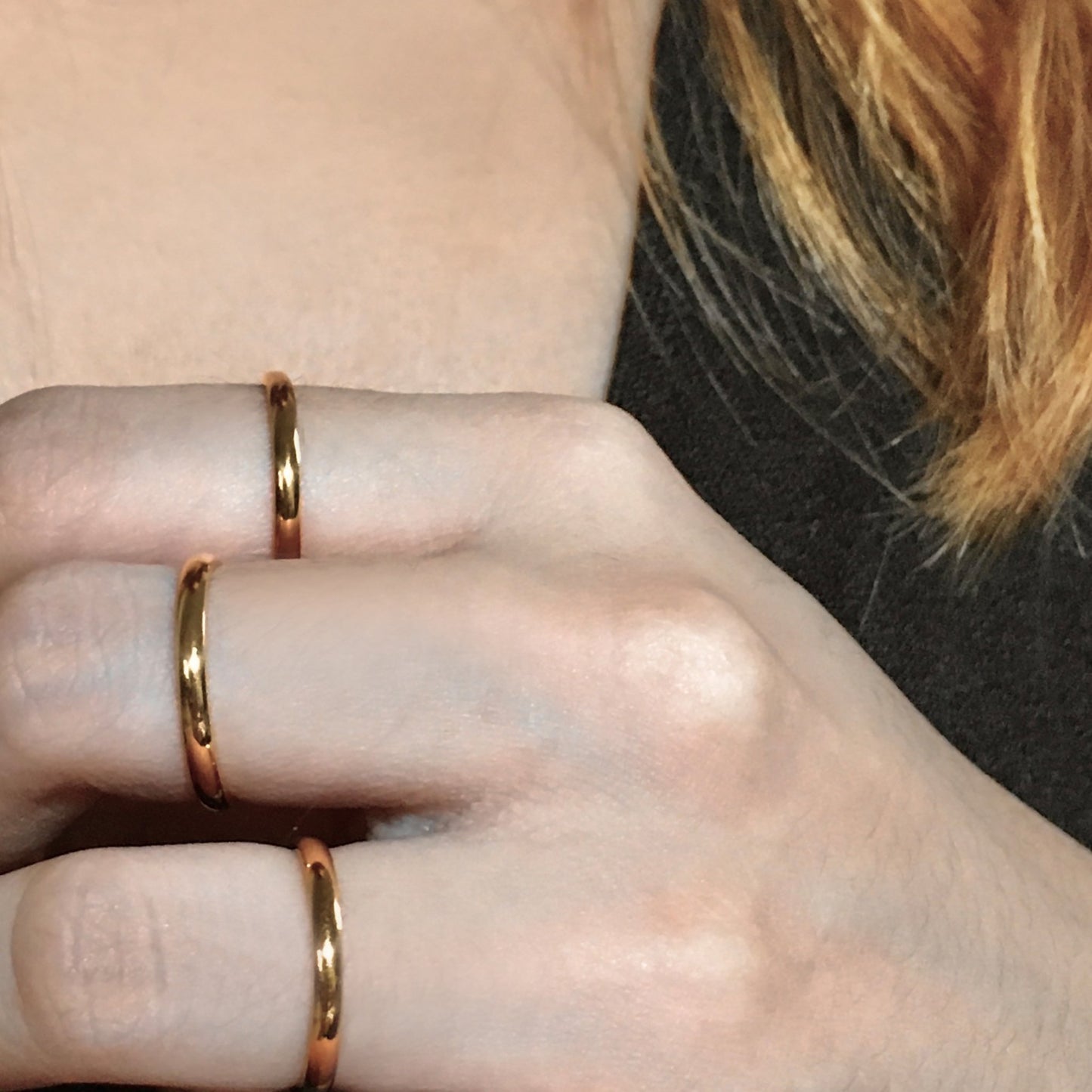 The Modern Stack - Dainty 2mm Band in Solid Gold