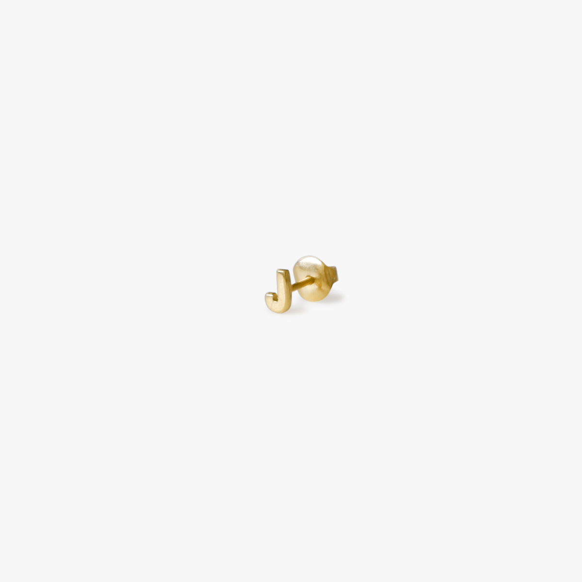 The Tiny Initial Studs in Solid Gold