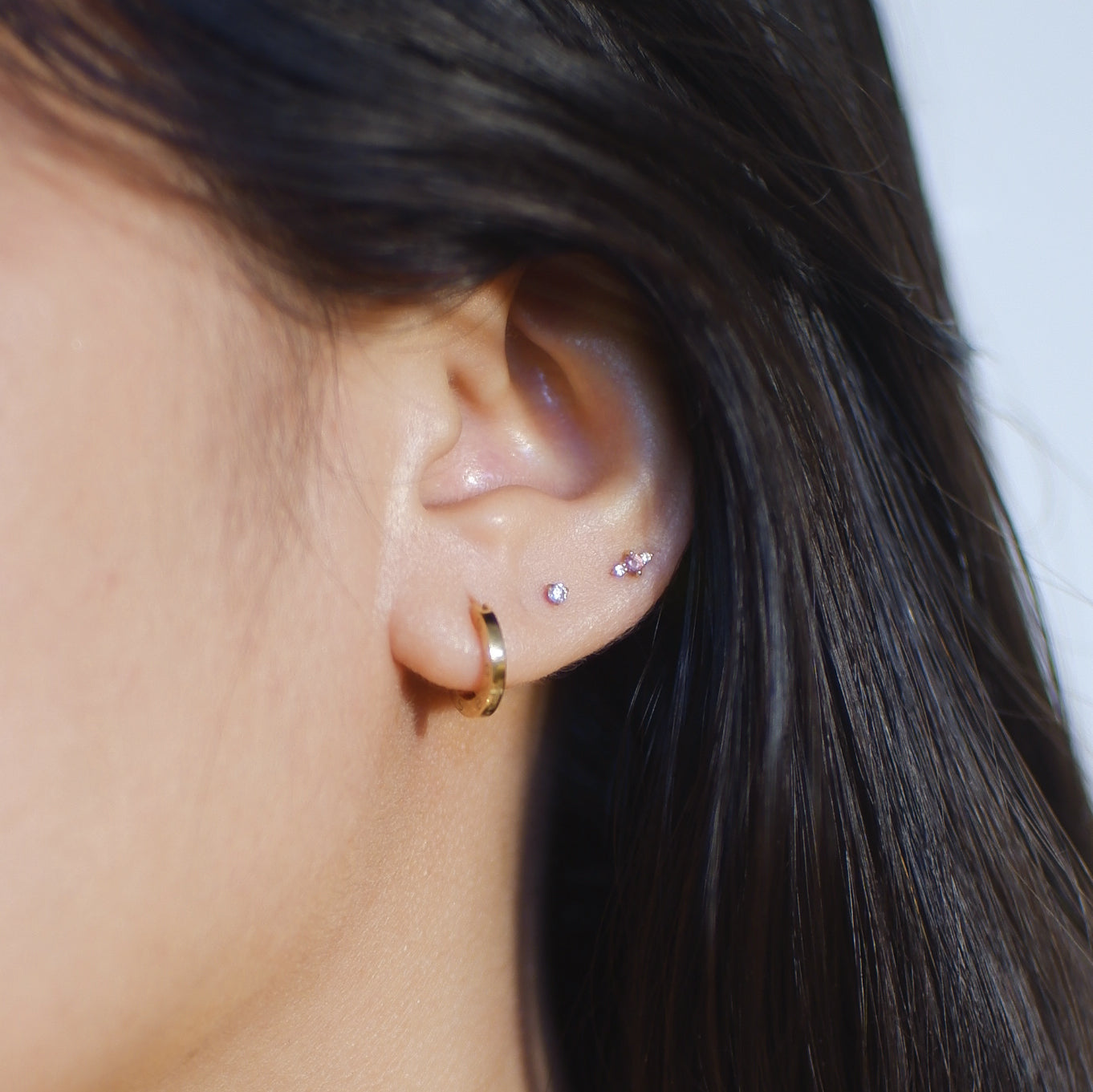 The Tiny Solitaire Screw Back Studs