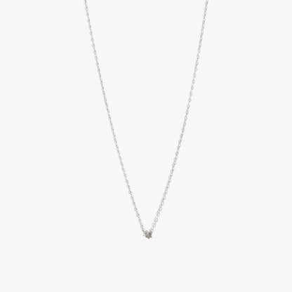 The Tiny Diamond Necklace in Solid Gold