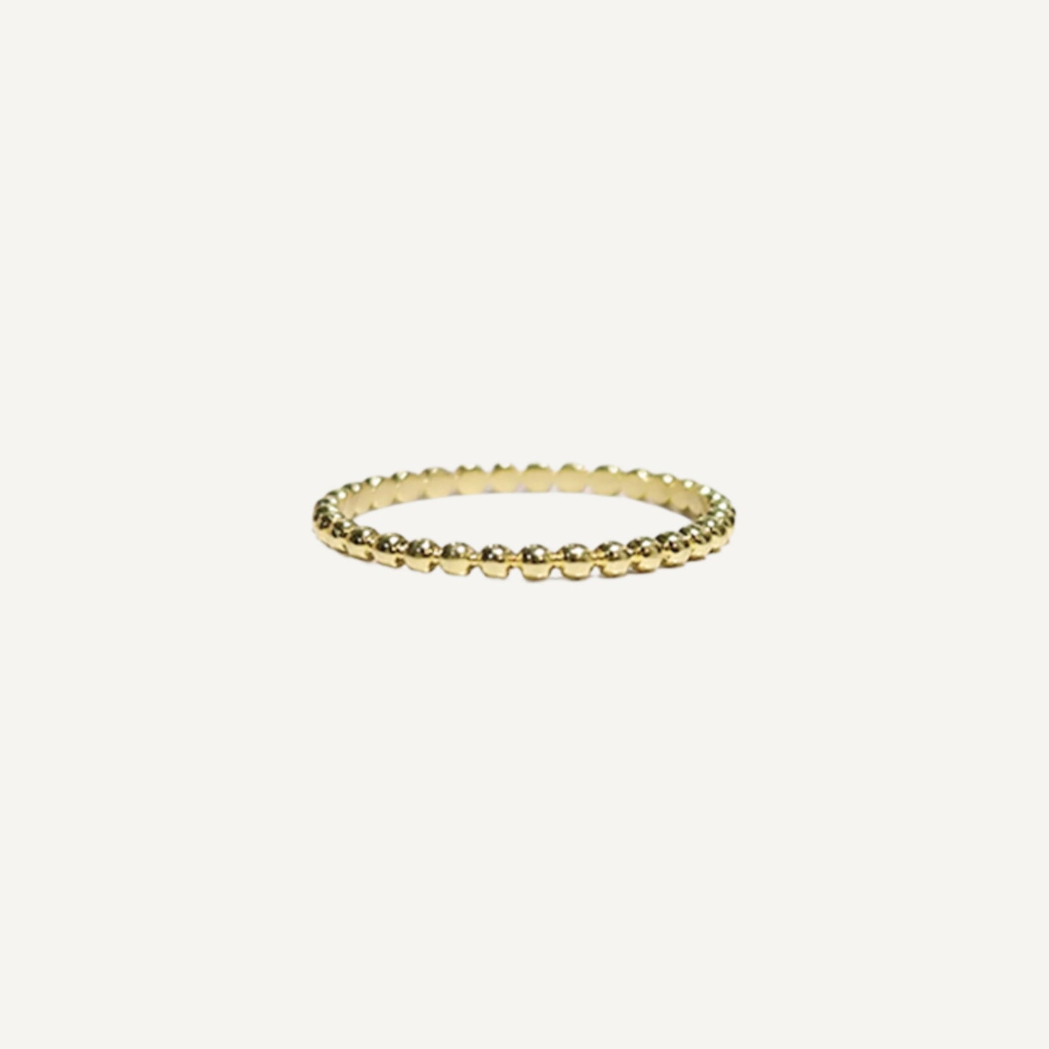 The Beaded Ring in Solid Gold