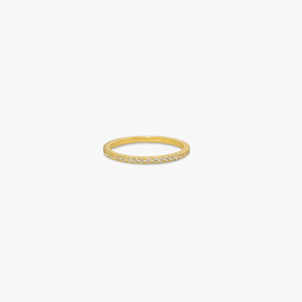 The Slim Eternity Birthstone Band in Solid Gold